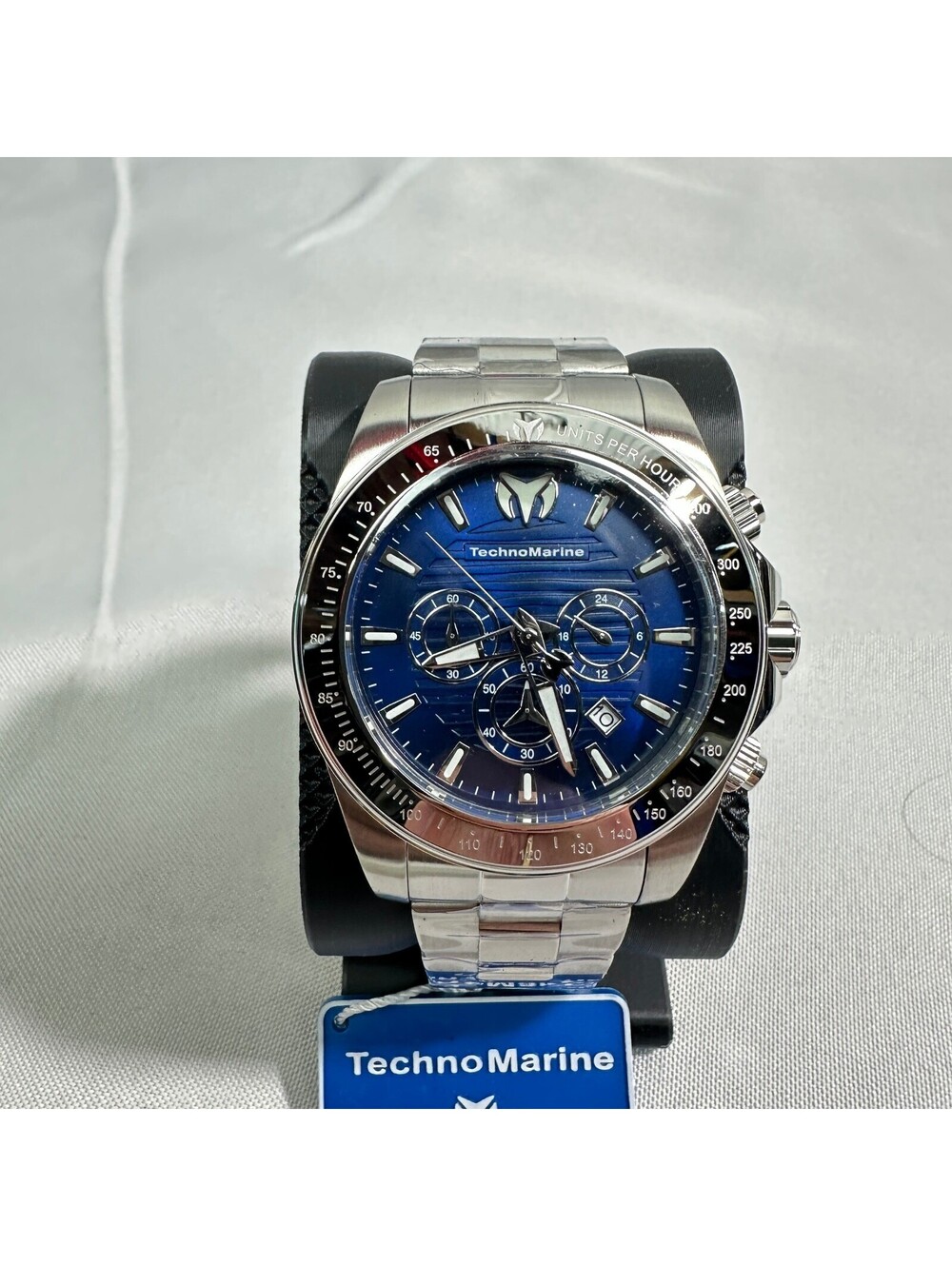 TechnoMarine Manta Ray Men's Chronograph Watch Blue Dial SS